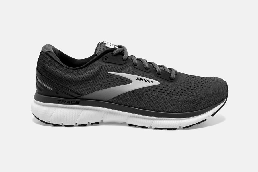 Brooks Israel Trace Road Running Shoes Mens - Black/Grey - XQJ-246593